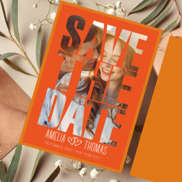 Convites Foto Elegante Moderna Salva o Casamento da Data