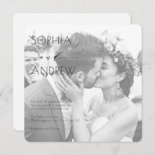 Convites Foto Elegante Moderna - Todos os Meus Casamentos B