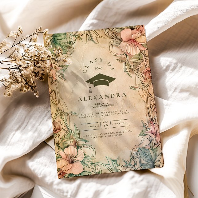 Convites Foto Elegante Primavera Wildflower Festa de format (Criador carregado)