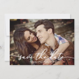 Convites Foto Elegante Rosa Salva A Data