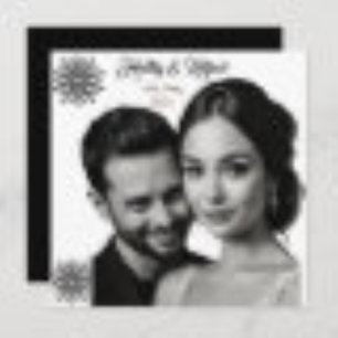 Convites foto em preto e branco do estilo retro do casament