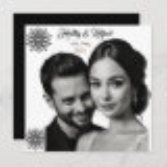 Convites foto em preto e branco do estilo retro do casament (Criador carregado)