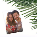 Convites Foto - Escrita manual - Salvar a data 3<br><div class="desc">Obtenha entusiasmo para o seu casamento com a sua fotografia vertical moderna,  chic e exclusiva de escrita manual,  Salve o Cartão de Data. Versão horizontal também disponível.</div>