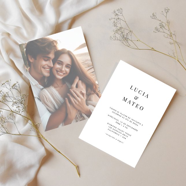 Convites Foto Espanhola Simples Desbotada (Criador carregado)