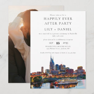 Convites Foto Felizes Para Sempre Casamento Nashville
