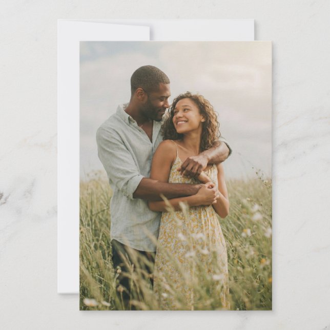 Convites Foto Floral Amarela Tranquila (Frente)