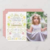 Foto: Floral Bunny Pink Primeira Comunhão Santa