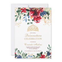 foto floral de ouro tiara Quinceañera