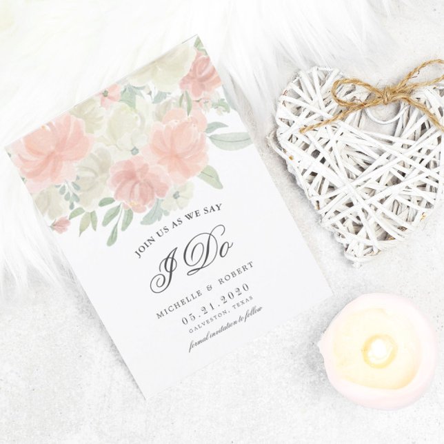 Convites Foto floral leve do primavera para salvar a data (Criador carregado)