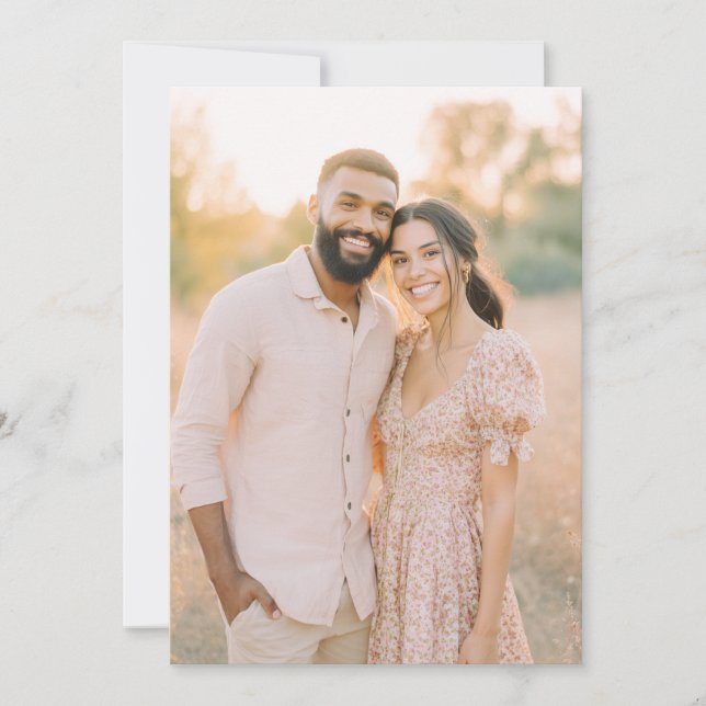 Convites Foto Floral Rosa Serena (Frente)