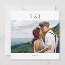 Foto Geométrica Cinza Moderna Praça 2 Casamento