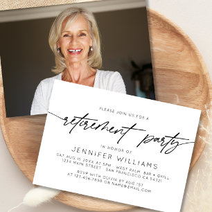 Convites Foto Horizontal do Grupo de Aposentação de Script 