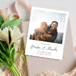 Convites Foto instantânea 2 Salve a data - White V2<br><div class="desc">Obtenha entusiasmo para o seu belo casamento enviando a sua Foto Instantânea & Chic 2 moderna Salve a Data - Cartões salve a data Brancos com a sua fotografia e caligrafia moderna.</div>