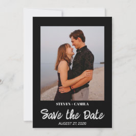 Convites Foto instantânea de orçamento Casamento negro salv