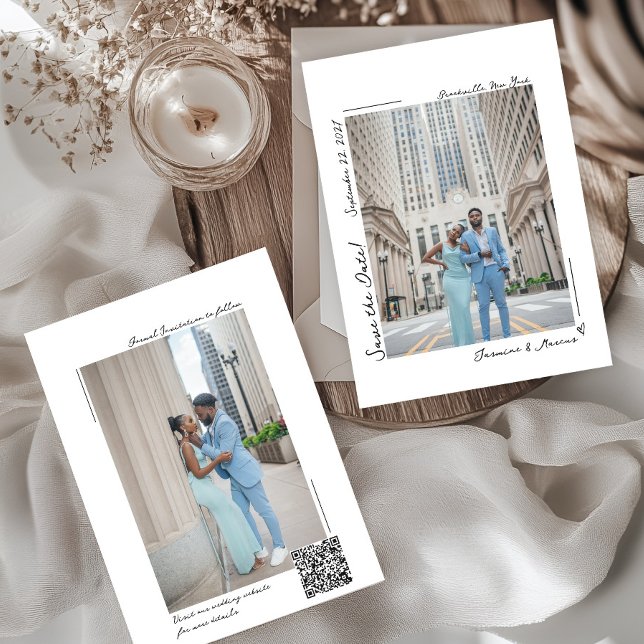 Convites Foto Manuscrita Save the Date (Criador carregado)