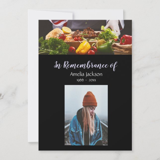 Convites Foto Memorial Convide Cook Chef Kitchen (Frente)