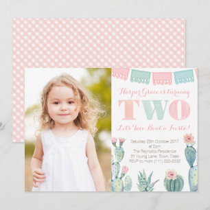 Convites Foto mexicana do partido de segundo aniversário d