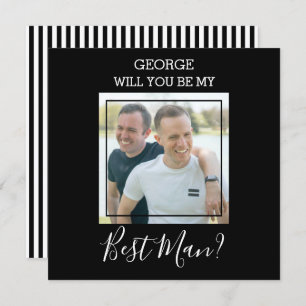 Convites Foto mínima moderna Você Será O Meu Melhor Homem?