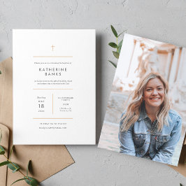 Convites Foto minimalista Baptisim