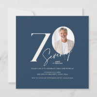 Foto Minimalista Moderno Aniversário de 70 Anos Az