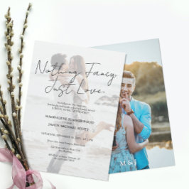 Convites Foto minimalista Nada de Rico Apenas um roteiro de