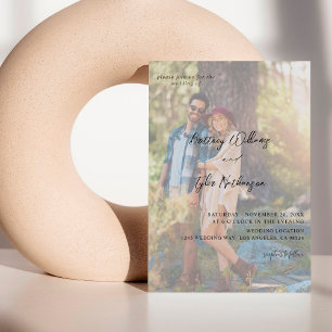 Convites Foto Moderna 12 Casamento Vertical