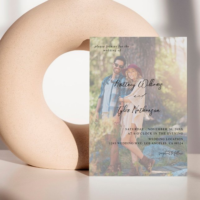 Convites Foto Moderna 12 Casamento Vertical (Criador carregado)