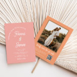 Convites Foto Moderna Código Qr 70s Casamento Retroativo<br><div class="desc">Convite De Casamento Retroativo Da Tipografia Rosa Elegante</div>