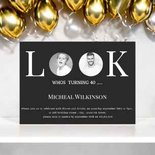 Convites foto moderna com 40 anos