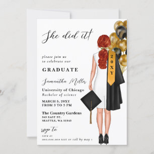 Convites Foto Moderna Minimalista Que Fez Graduação