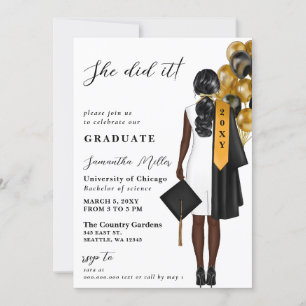 Convites Foto Moderna Minimalista Que Fez Graduação