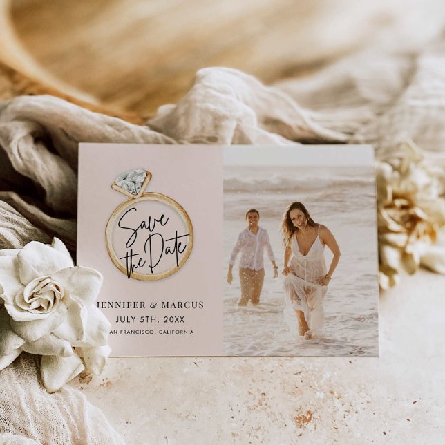 Convites Foto Moderna Salva a Data (Criador carregado)