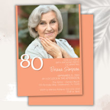 Foto Moderno Minimalista Aniversário de 80 anos Pê