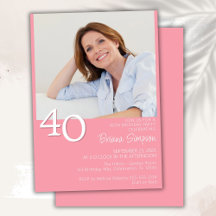 Foto Moderno Minimalista Rosa 40º Aniversário