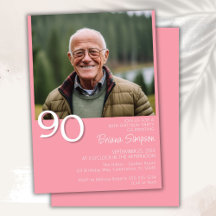 Foto Moderno Minimalista Rosa Aniversário de 90 an