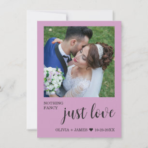 Convites Foto Nada Chique Apenas Amor Recepção de Casamento
