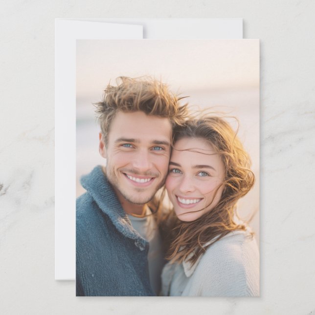 Convites Foto Natural Azul Alegre (Frente)