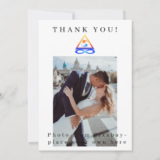 Convites Foto Obrigado Foto de Casamento Chamas de Gêmeos C