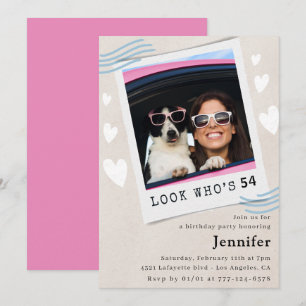 Convites Foto Olhe quem está fazendo 54 anos