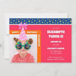 Convites Foto para crianças personalizadas Parabéns com cha