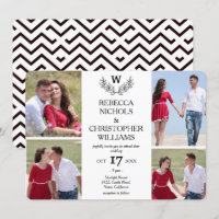 Foto personalizada: 4 Foto Laurel Monogrammed Wedd