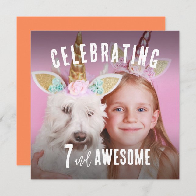 Convites Foto Personalizada Aniversário (Frente/Verso)