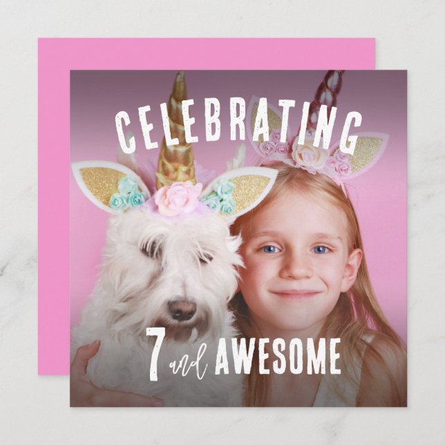 Convites Foto Personalizada Aniversário (Frente/Verso)