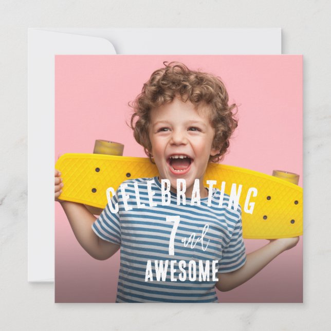 Convites Foto Personalizada Aniversário (Frente)