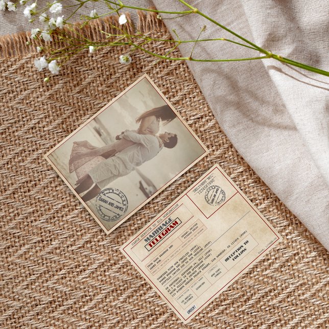 Convites Foto Personalizada Casamento Antigo Vintage  (Criador carregado)