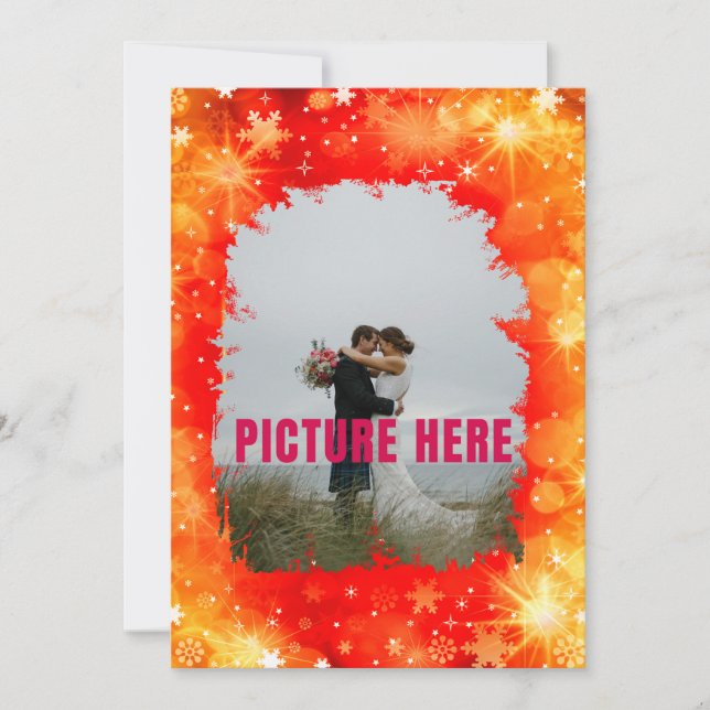 Convites Foto Personalizada Colorida do Dia do Casamento (Frente)