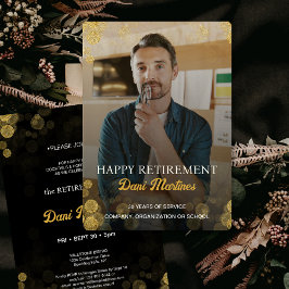 Convites Foto personalizada: Confetti Happy Retirement Part