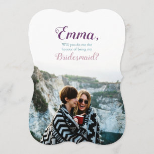 Convites Foto [personalizada] da proposta da dama de honra