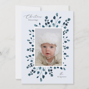 Convites Foto personalizada de Natal para spray floral de a