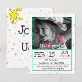 Convites Foto personalizada do Bolinhas